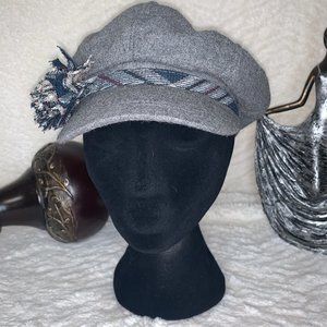 August - Gray & Blue Hat